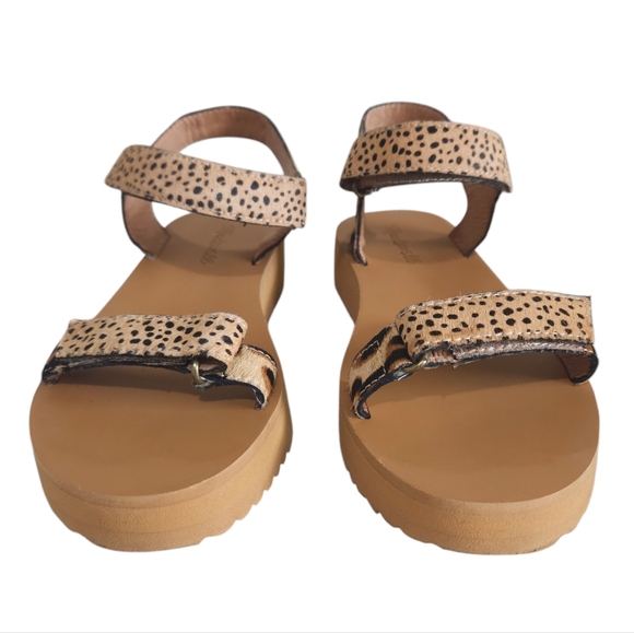 Madewell The Maggie Sandals in Spot Mix Calf Hair - Picture 3 of 7